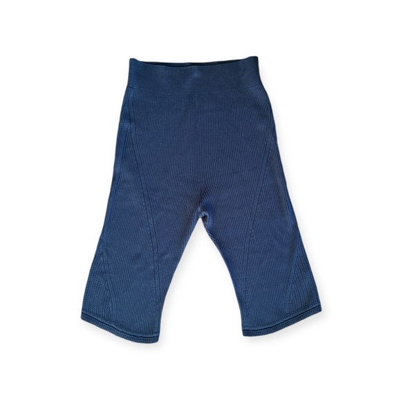 Mame Kurogouchi pants capri blue stretch small medium blue stretch - Picture 1 of 6